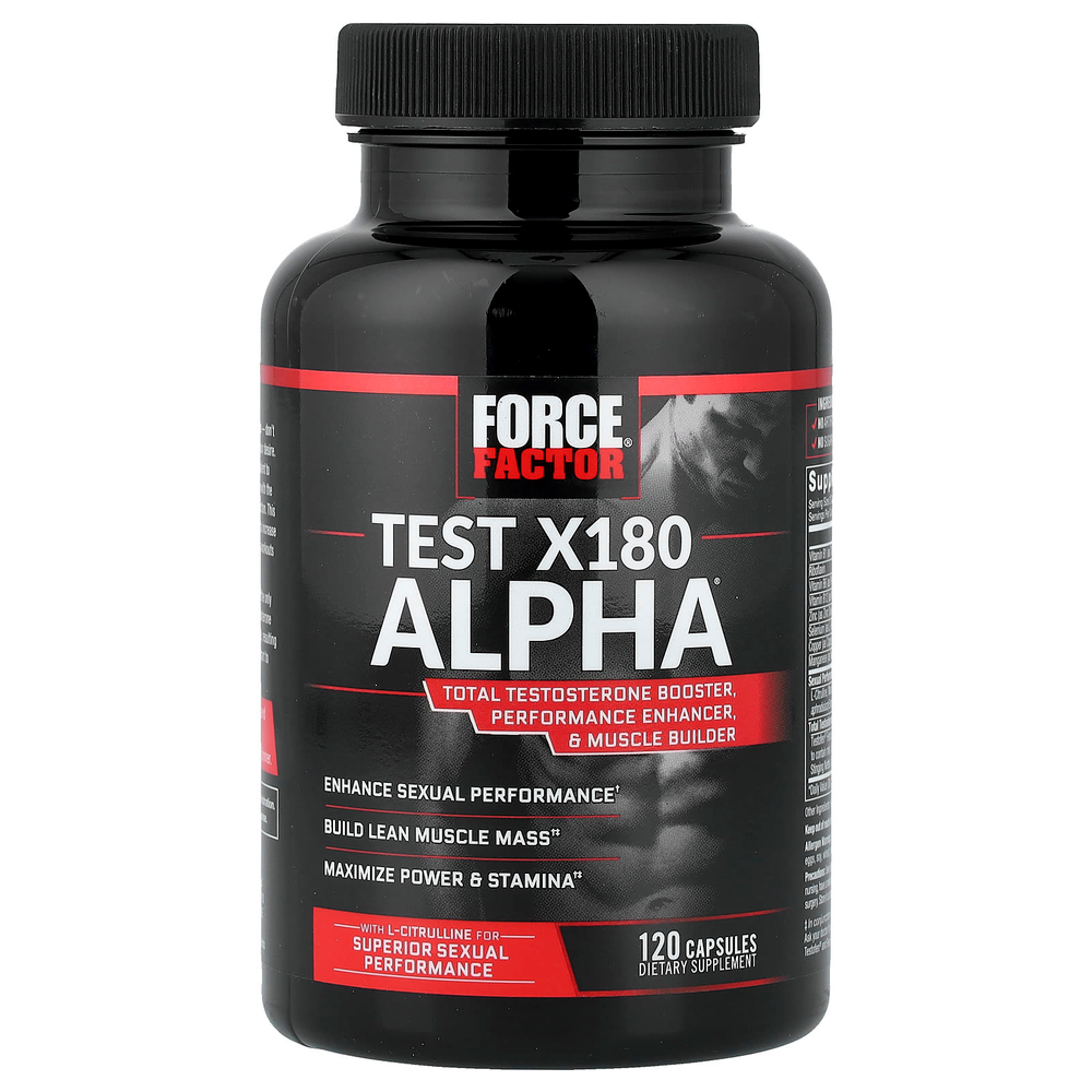 Force Factor, Test X180 Alpha®, 120 капсул