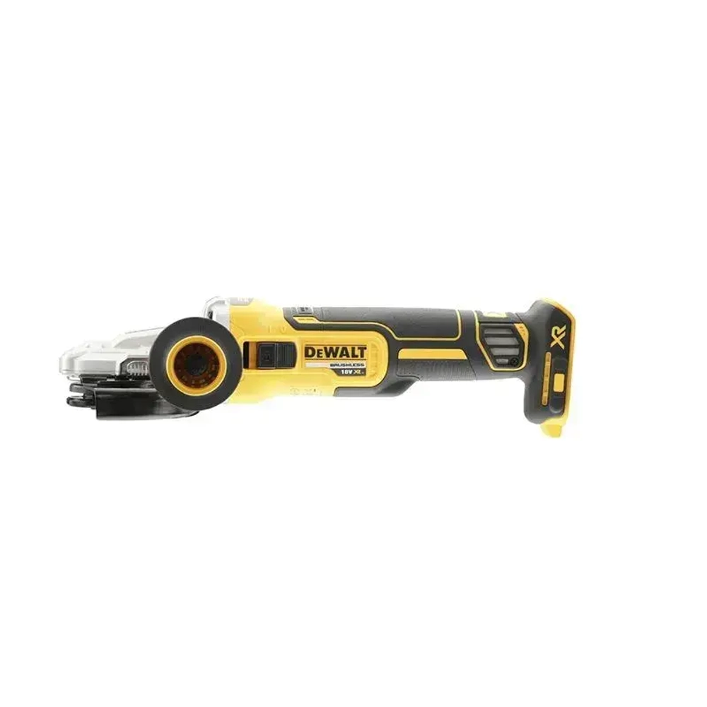 Угловая шлифовальная машина DEWALT DCG405FN XR 125 мм 18 В, бесщеточная, литиевая, промышленная, специальная, полирующая, плоская головка, голый инструмент