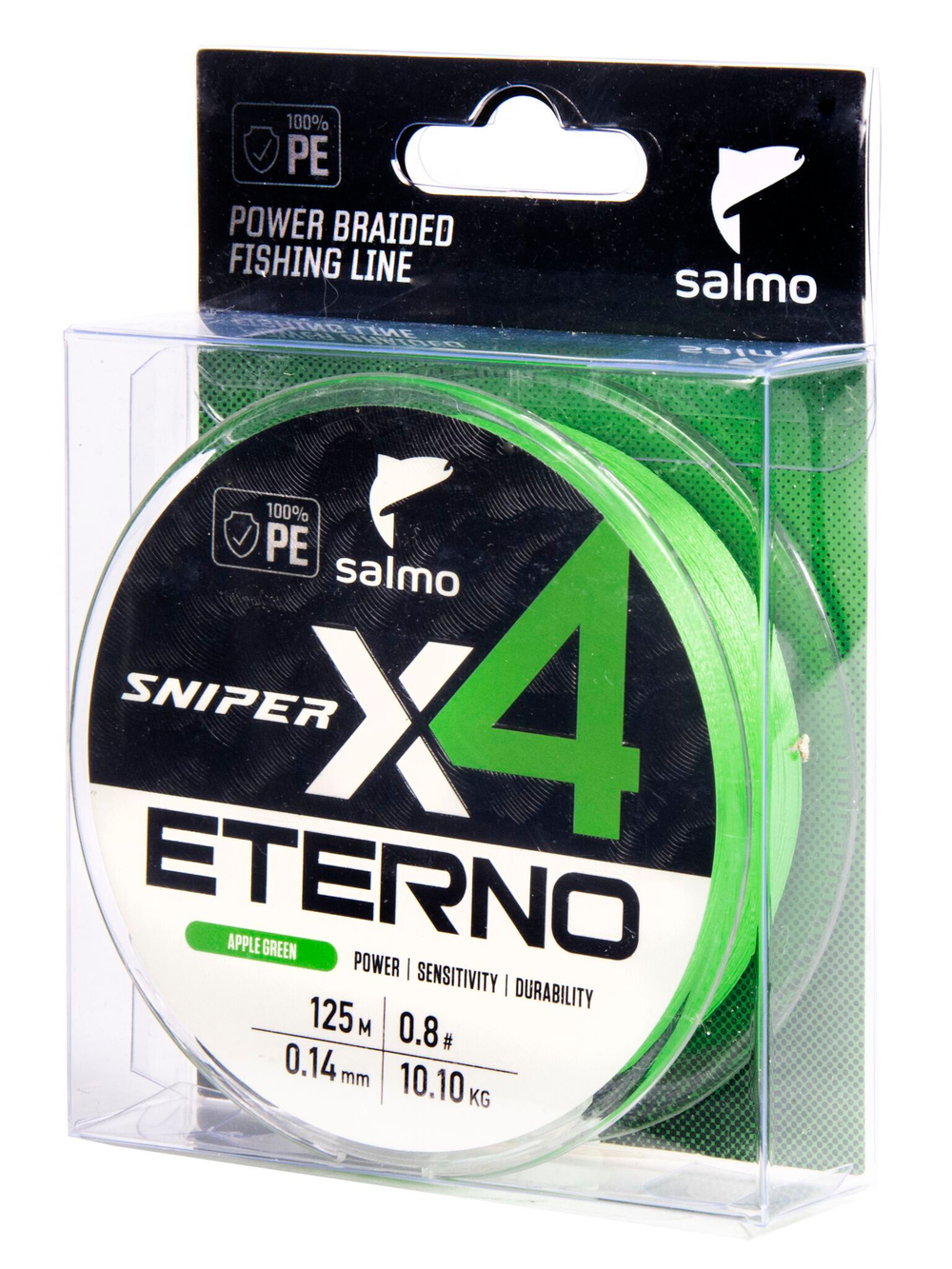 Шнур плетёный Salmo Sniper х4 ETERNO BRAID Apple Green 125/014