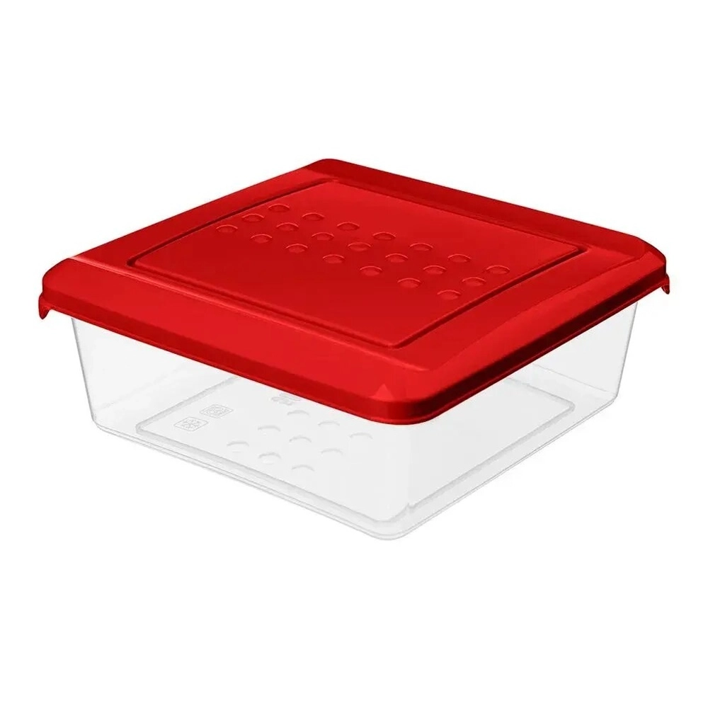 Контейнер для продуктов Asti квадратный 0,5л (красный)