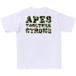 A Bathing Ape Abc Camo College Ats Tee белый зеленый