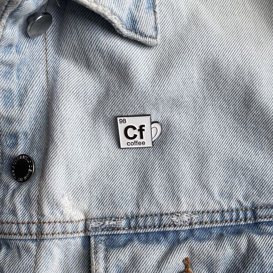 Значок металлический на одежду/Пин. Кофе