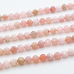 Опал розовый граненый бусины, размер около 4,2-4,4 мм, цена за отрезок 19 см (1/2 нити)