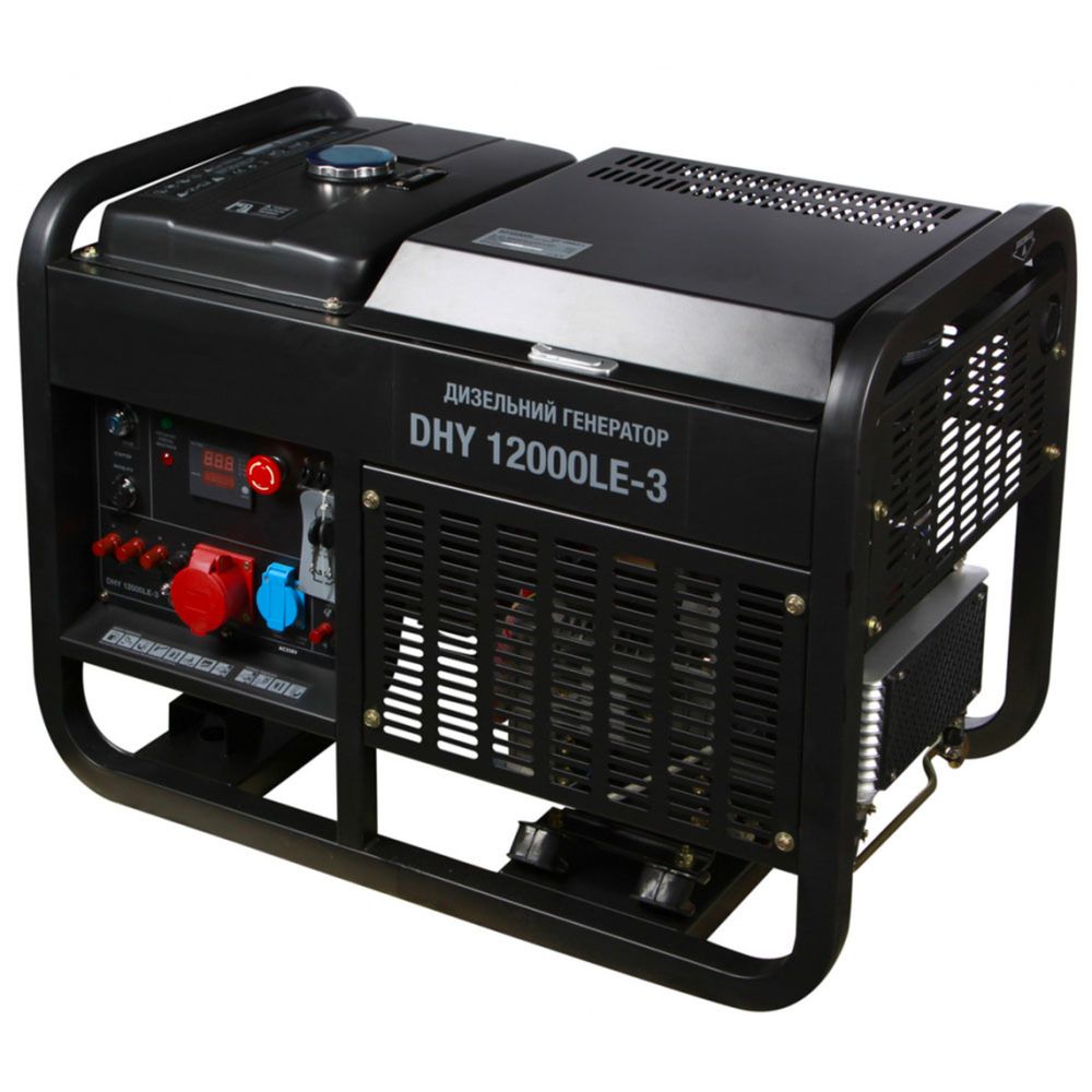 Дизельный генератор Hyundai DHY 12000LE-3 - [10 кВт / 380V] эл. старт, трехфазный
