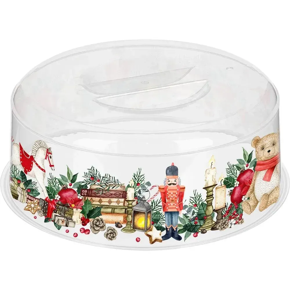 Крышка для СВЧ D250мм с декором Игрушки, Бесцветный Крышка для СВЧ D250мм с декором Игрушки, Бесцветный