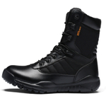 HEIWEILU Abrasion Resistant Cushioning Crew Combat Boots Men"s Black