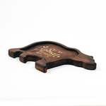 Менажница "Медведь" из кедра для подачи блюд и закусок с гравировкой "Чудеса случаются" MG75