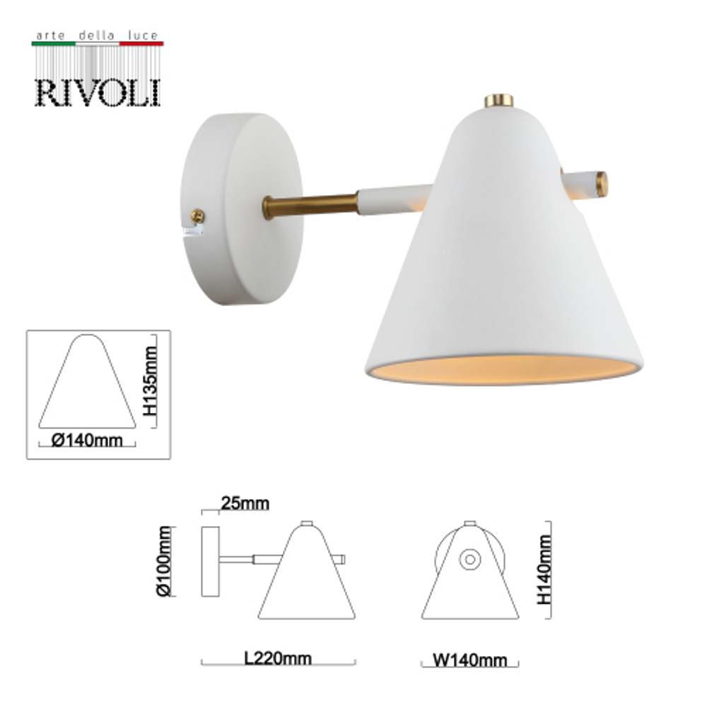Бра светильник Rivoli   3141-401 настенный 1 х Е14 40 Вт модерн