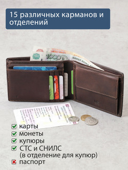 B240037R CASTANHO - Портмоне с RFID защитой MP