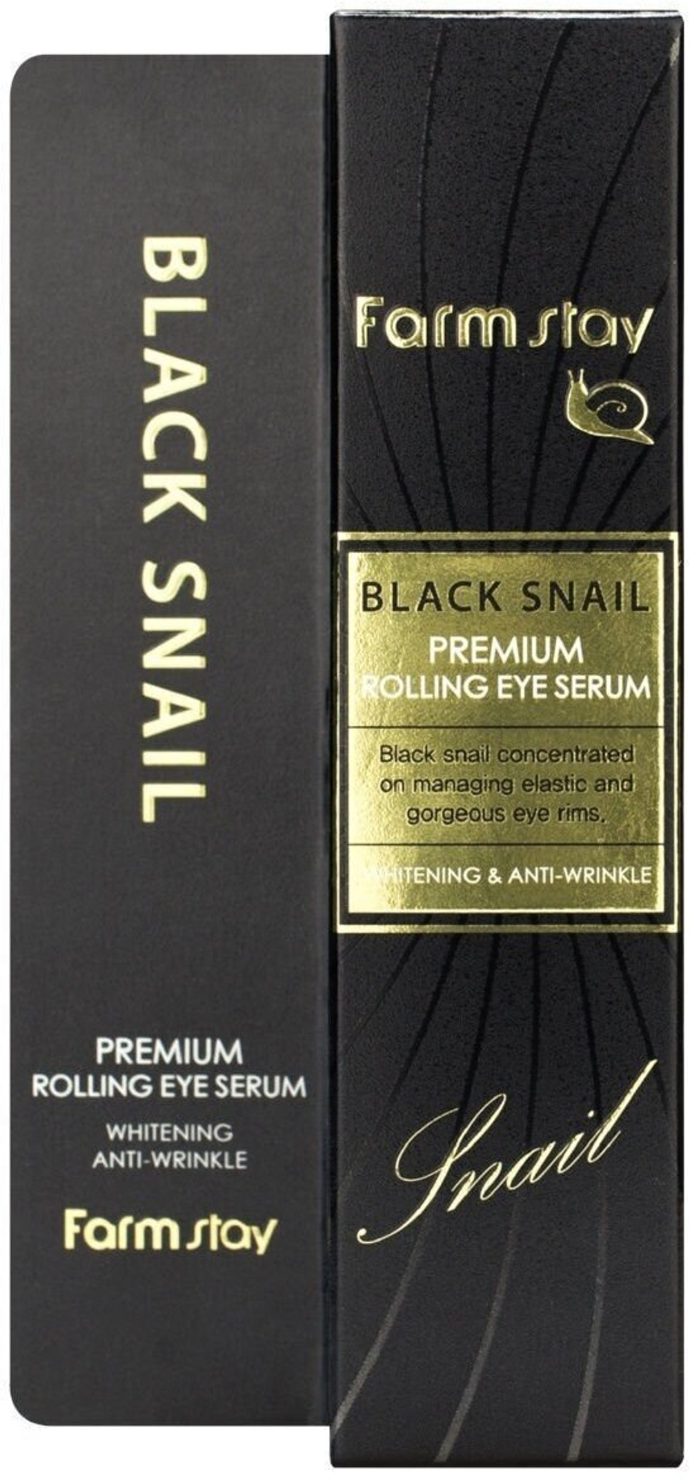 FarmStay Антивозрастная сыворотка для кожи вокруг глаз с муцином улитки Black Snail Premium Rolling Eye Serum 25 мл.