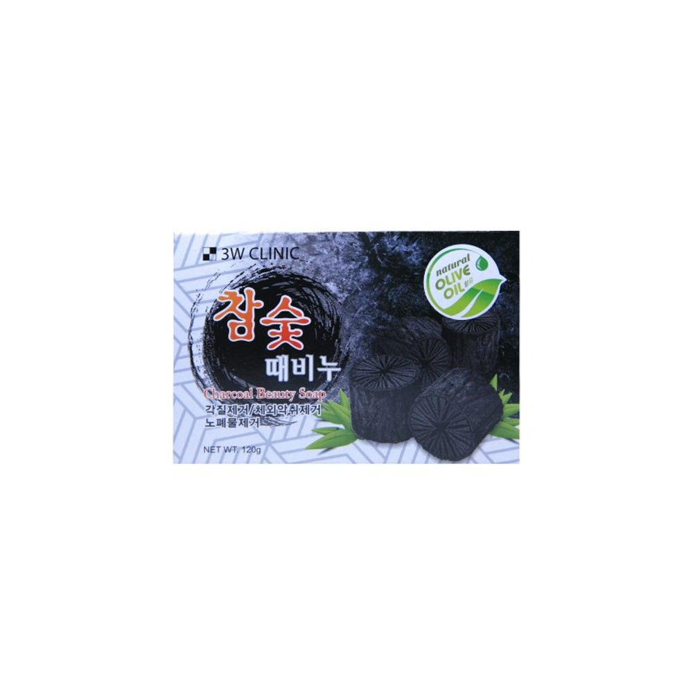 Мыло 3W Clinic Charcoal Beauty Soap с Бамбуковым углем 120 г