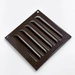 Решетка вентиляционная накладная 150х150 мм металлическая коричневая