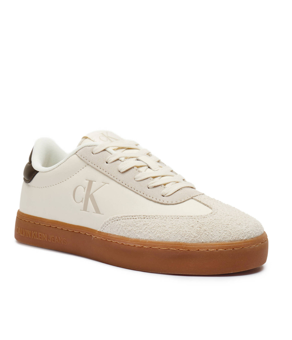 Кожаные кроссовки classic CALVIN KLEIN JEANS - экрю(YM0YM01272)