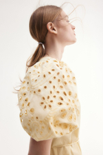Платье broderie anglaise с длинными рукавами