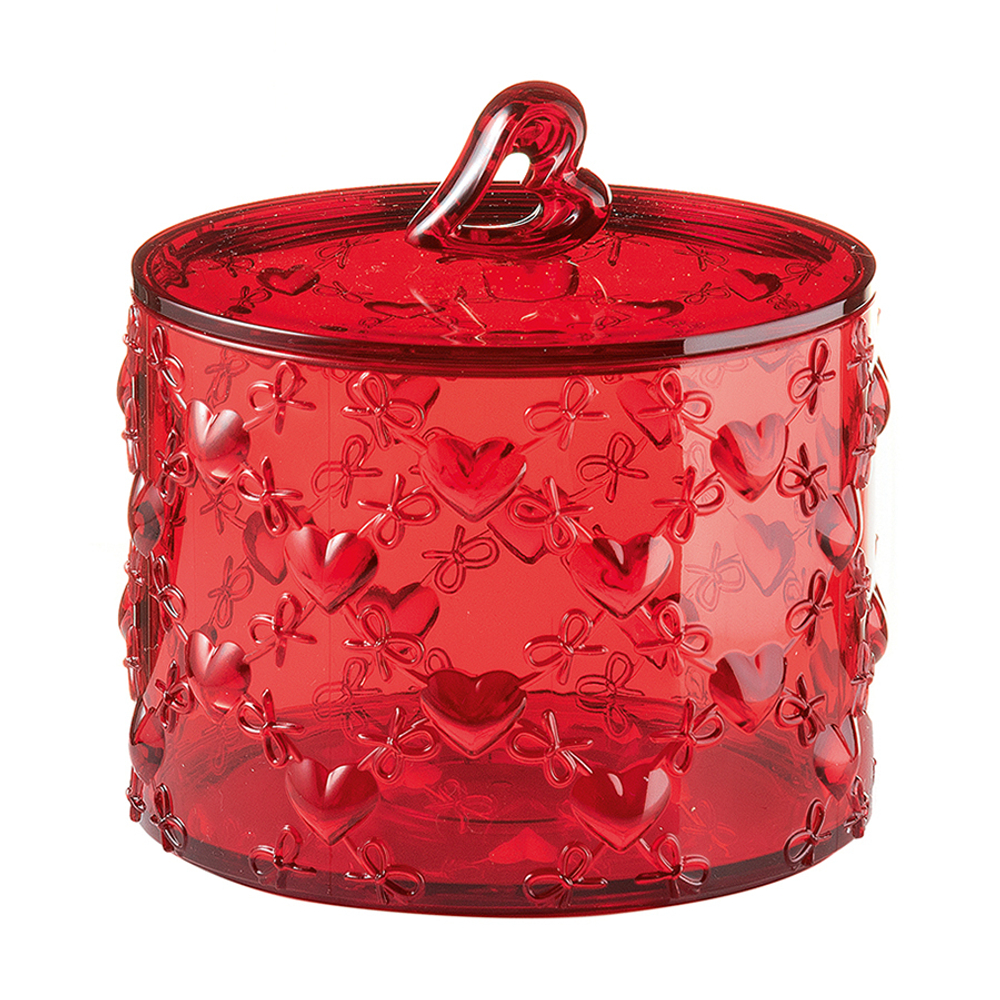 Конфетница love, ?11х10,7 см, акрил, красная