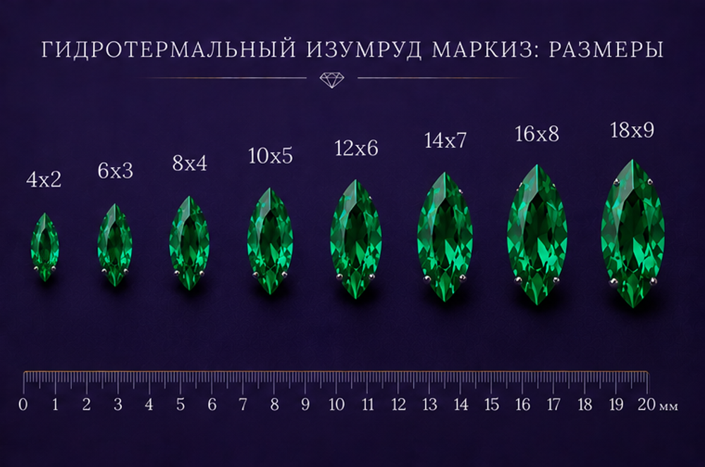 Гидротермальный изумруд Маркиз