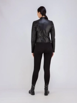 Косуха укороченная демисезонная куртка из натуральной кожи