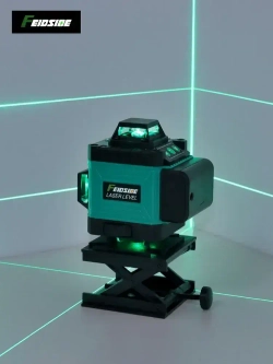 Лазерный уровень, 4D 16 линий, Перезаряжаемый,С кронштейном