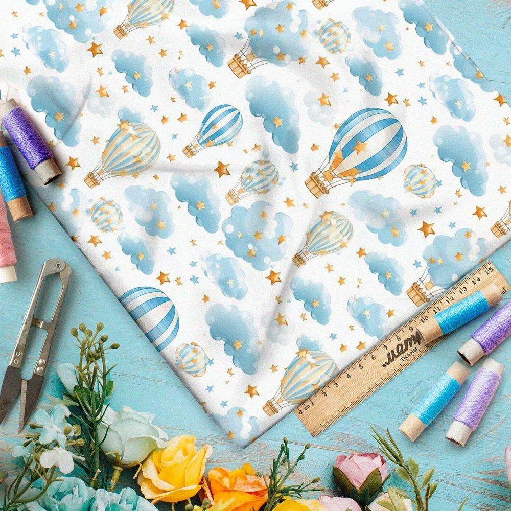 Ткань премиум мембрана воздушные шары в облаках