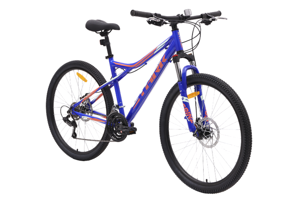 Велосипед 27,5" Stark'24 Slash 27.1 D р.16" насыщенный синий/мятный, красный