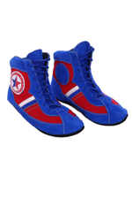 Борцовки для САМБО на шнурках синие