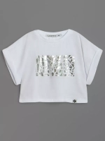 Футболка детская оверсайз укороченная