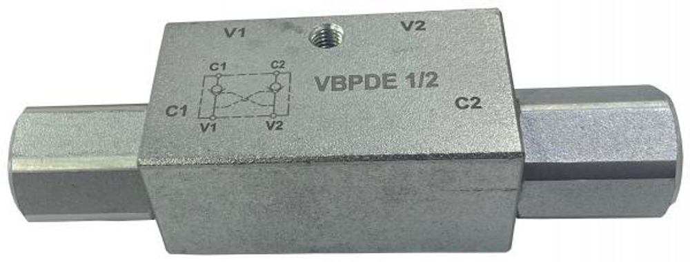 Гидрозамок двухсторонний VRDE G1/2, G 1/2", 70 л/мин