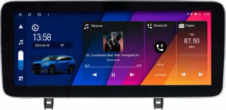 Магнитола для Mazda 3 BP 2019-2023 (левый руль) - Canbox H-Line 0024 монитор 12.3" QLED в стиле MERCEDES на Android 10, ТОП-процессор, CarPlay, 4G SIM-слот