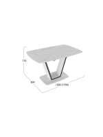 Стол Дели Тип 1 Белый глянец мрамор