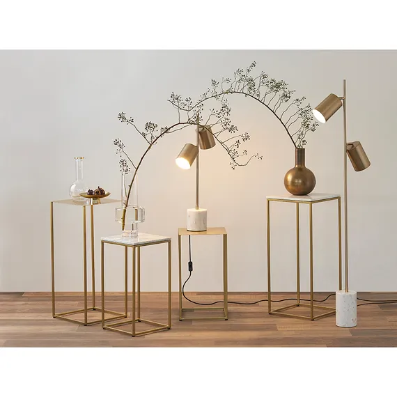 Торшер Irjo, 150 см, золото/белый мрамор