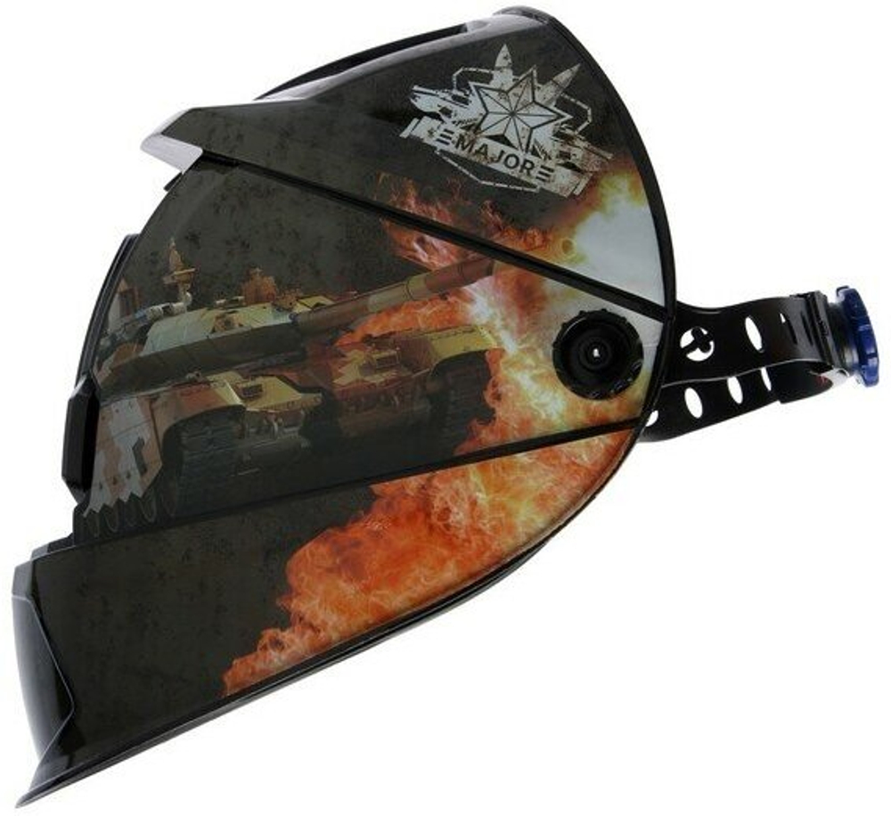 Маска сварщика Patriot WH 300 / 90х35 мм окно / степень затемнения DIN 9-13 / хамелеон / защитная маска для сварки / сварочный шлем