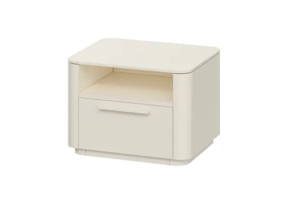 Тумба прикроватная Tammi 1 полка 1 ящик ширина 50 см (молочный)