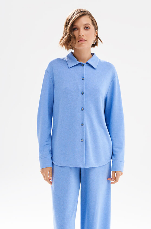 23554 Блузка женская (сине-голубой)