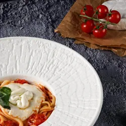 Тарелка глубокая 220 мл d 27 см h6,5 см для пасты, для супа White Raw Wood P.L. Proff Cuisine [4]