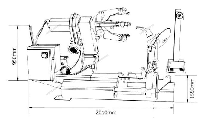 NORDBERG (46TRKB) Станок шиномонтажный для грузовых машин, односкоростной, 380 В, синий