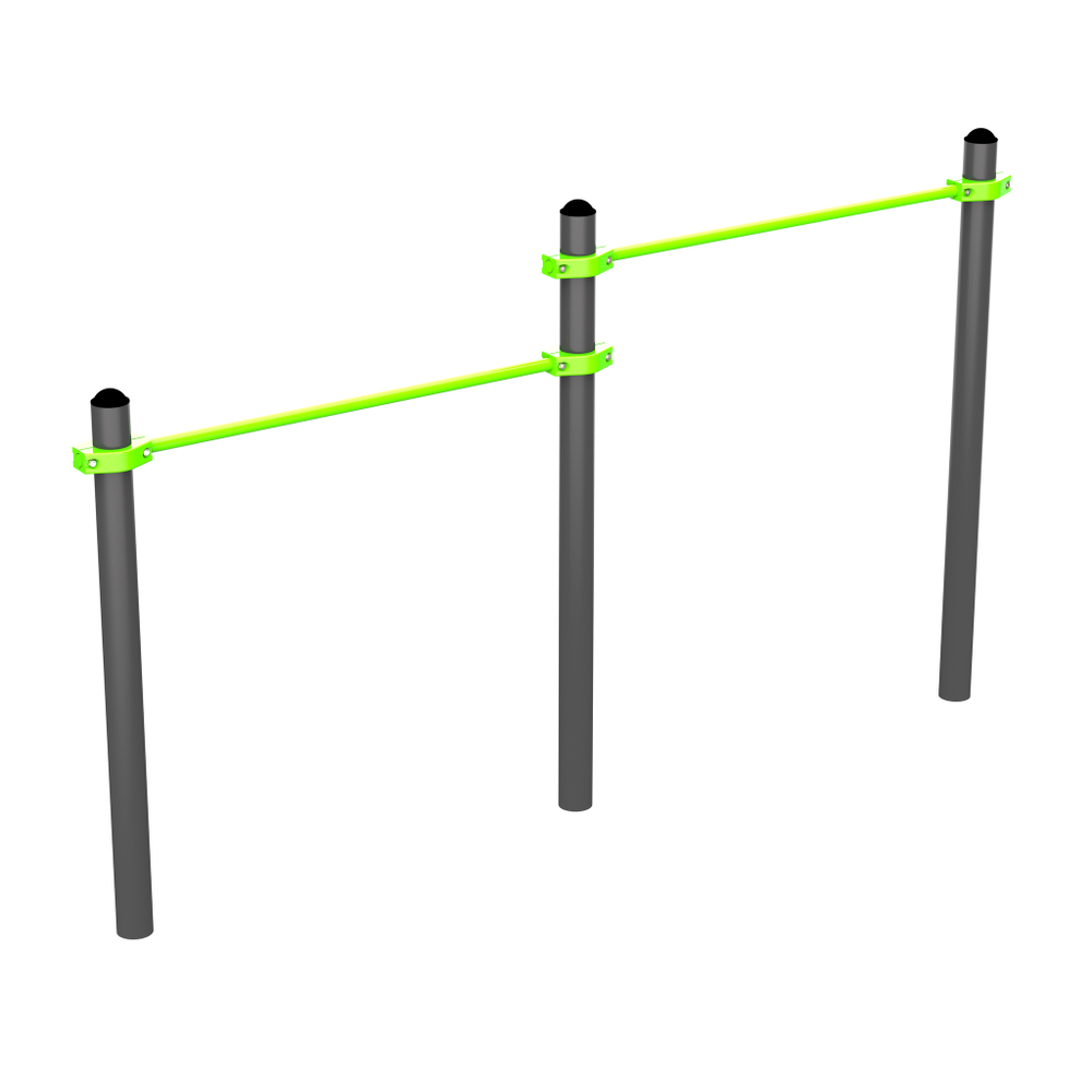 W333 GTO Перекладины разноуровневые для подтягивания из виса лежа на низкой перекладине ZAVODSPORTA