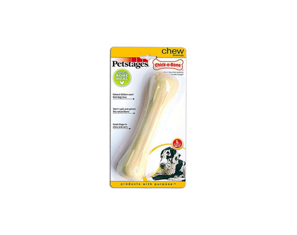 Petstages игрушка для собак Chick-A-Bone косточка с ароматом курицы (18 см)