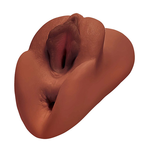 Мастурбатор вагина-анус PipeDream PDX Plus Perfect Pussy Double Stroker Brown RD60629