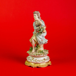 Винтаж: Фарфоровая мануфактура Capodimonte. «Пастух и цветочница»