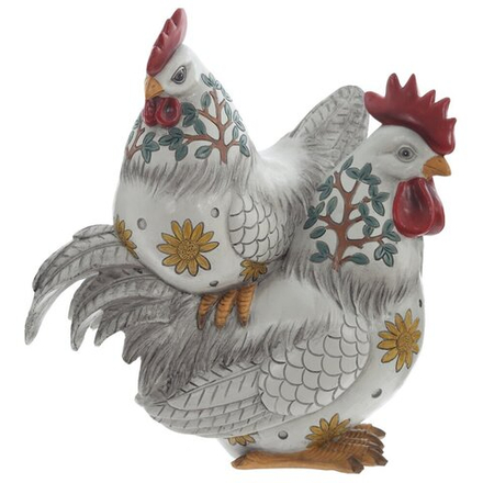 GAEM Фигурка декоративная "Петух с курицей", L23 W11,5 H27 см