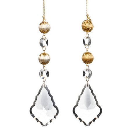 Набор новогодних украшений на елку Капельки 2шт 11см Goodwill M&G прозрачные