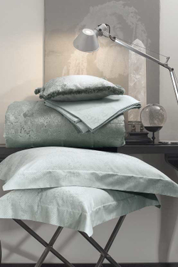 Постельное белье 2 спальное евро макси Svad Dondi Helite серо-зеленое Италия