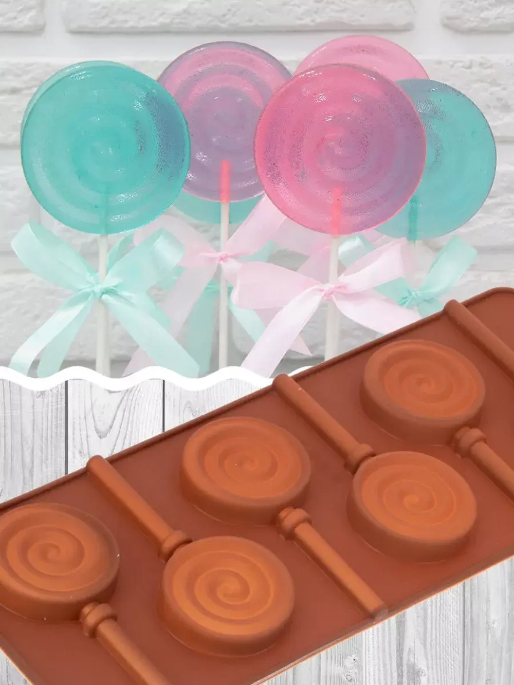 Форма для леденцов и шоколада "Леденец" (диам 4см)