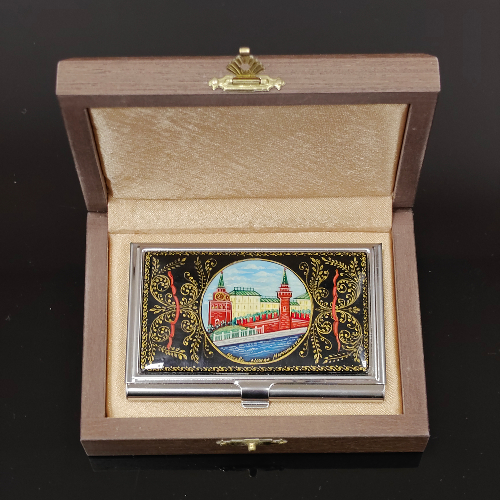 Визитница "Москва" (роспись Палех)
