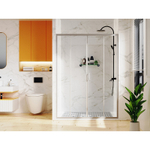 Душевая дверь Azario Tokyo раздвижная 170х195, толщина полотна 6мм , цвет профиля графит матовый