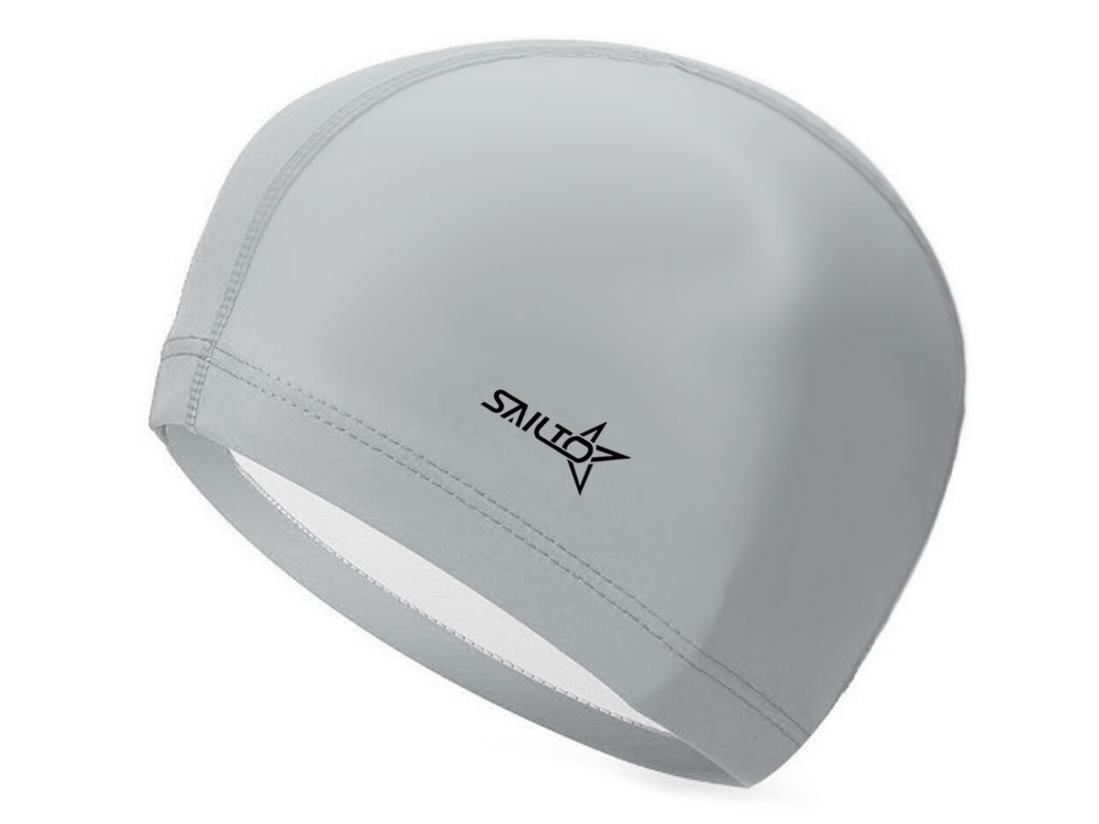 Шапочка для плавания комбинированная SAILTO :PU-N7  (Серебро)