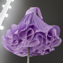 Lilia 20-112-01-C | Платье с аппликацией для спортивных бальных танцев | Vasileva Dance