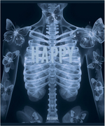 Тетрадь общая 48л, РЕНТГЕН, обложка-мелов.картон+софттач-лак, скрепка, клетка