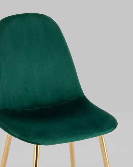 Стул Валенсия SN, велюр зеленый золотые ножки