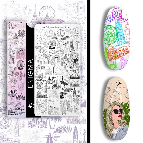 Пластина для стемпинга Enigma Stamping №024